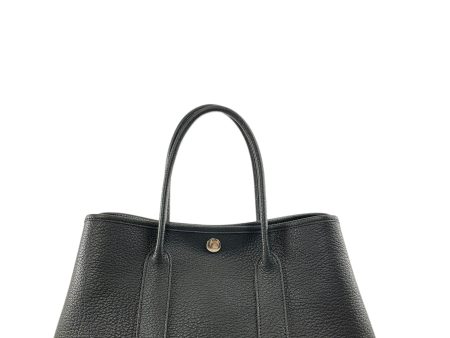 Hermès Black Clemene Leather ‘Garden Party 30’ Tote For Sale