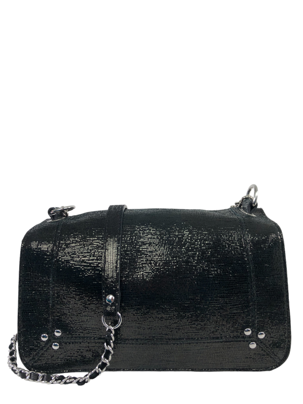 Jerome Dreyfuss Black Patent Suede  Bobi  Crossbody Online Hot Sale