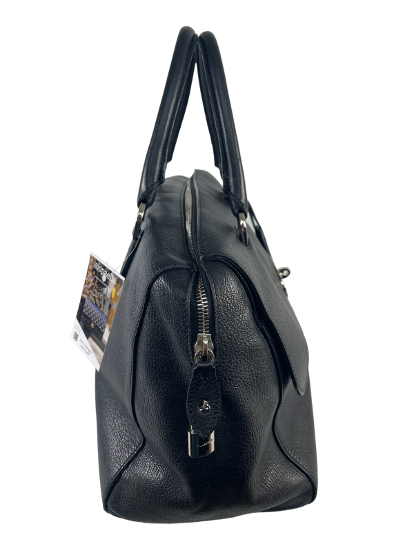 Mulberry Black Grained Leather Handbag For Sale