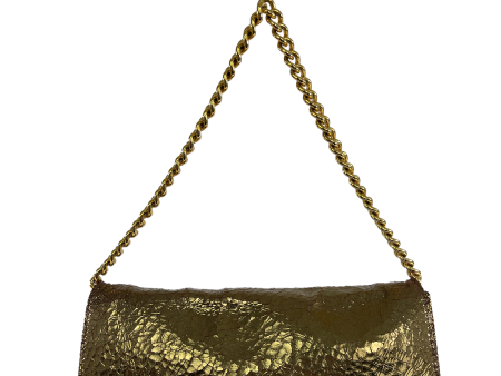 Mulberry Gold Crinkle Effect Leather Shoulder Bag For Discount