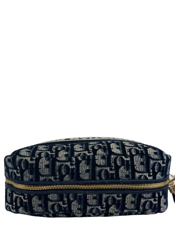 Christian Dior Blue Monogram Canvas Pouch Sale