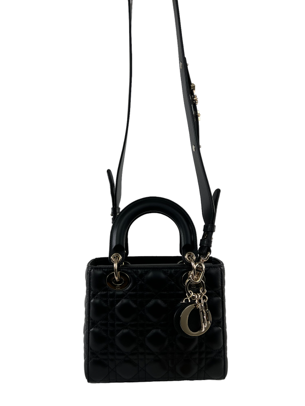 Christian Dior Black Quilted Leather  Lady Dior  Sale