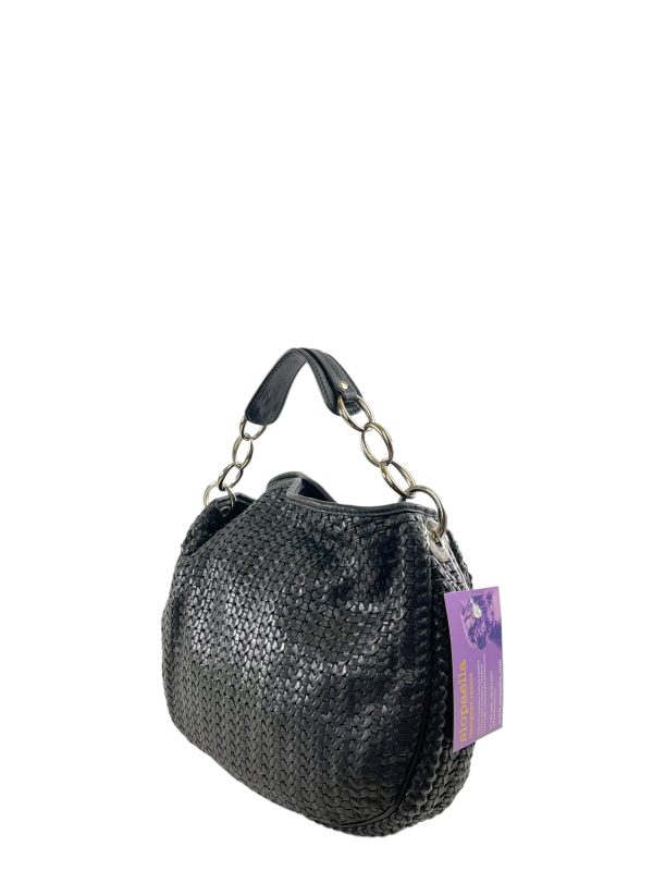 Christian Dior Black Woven Leather Shoulder Bag Online Hot Sale