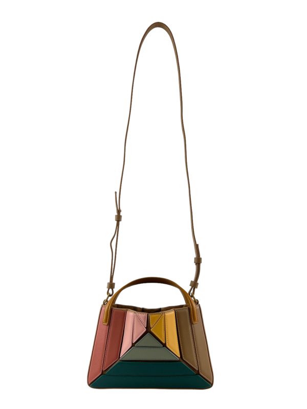 Mlouye Multi Colour Leather Handbag on Sale