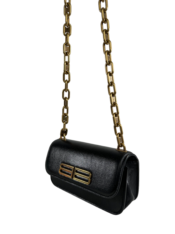 Balenciaga Black Leather Mini Crossbody Discount