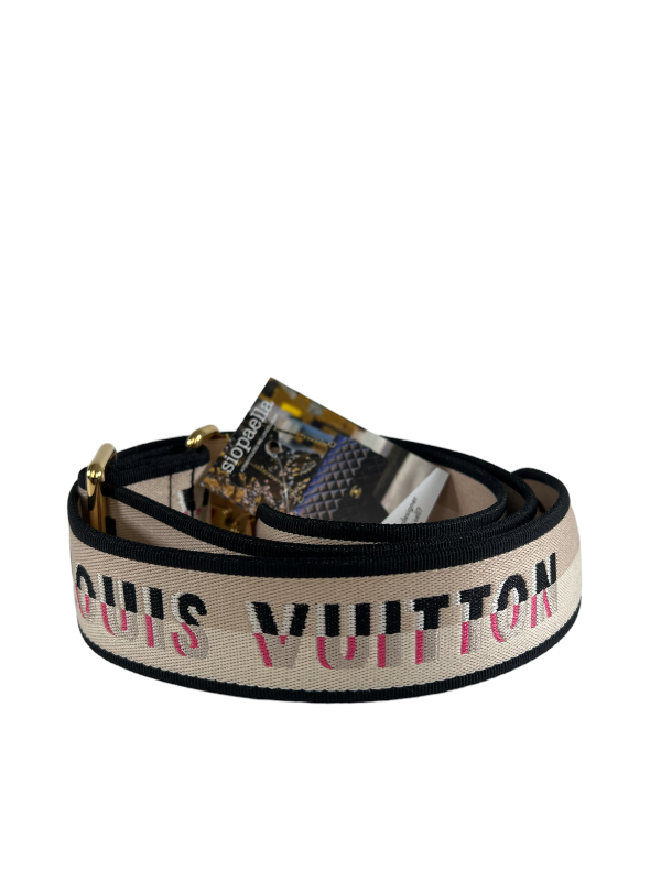 Louis Vuitton Beige  Pink Canvas Bag Strap on Sale