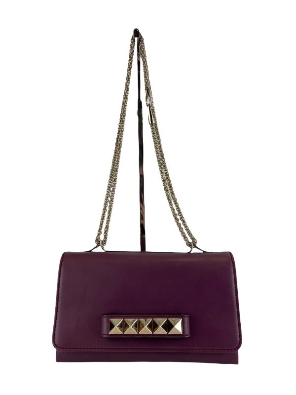 Valentino Purple Leather Rockstud Crossbody Sale