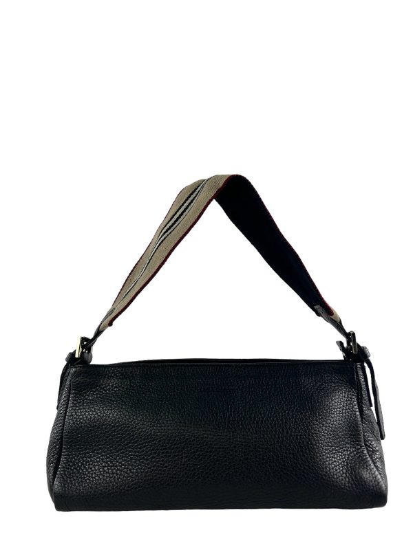 Burberry Black Pochette Handbag with Tan Strap Online now