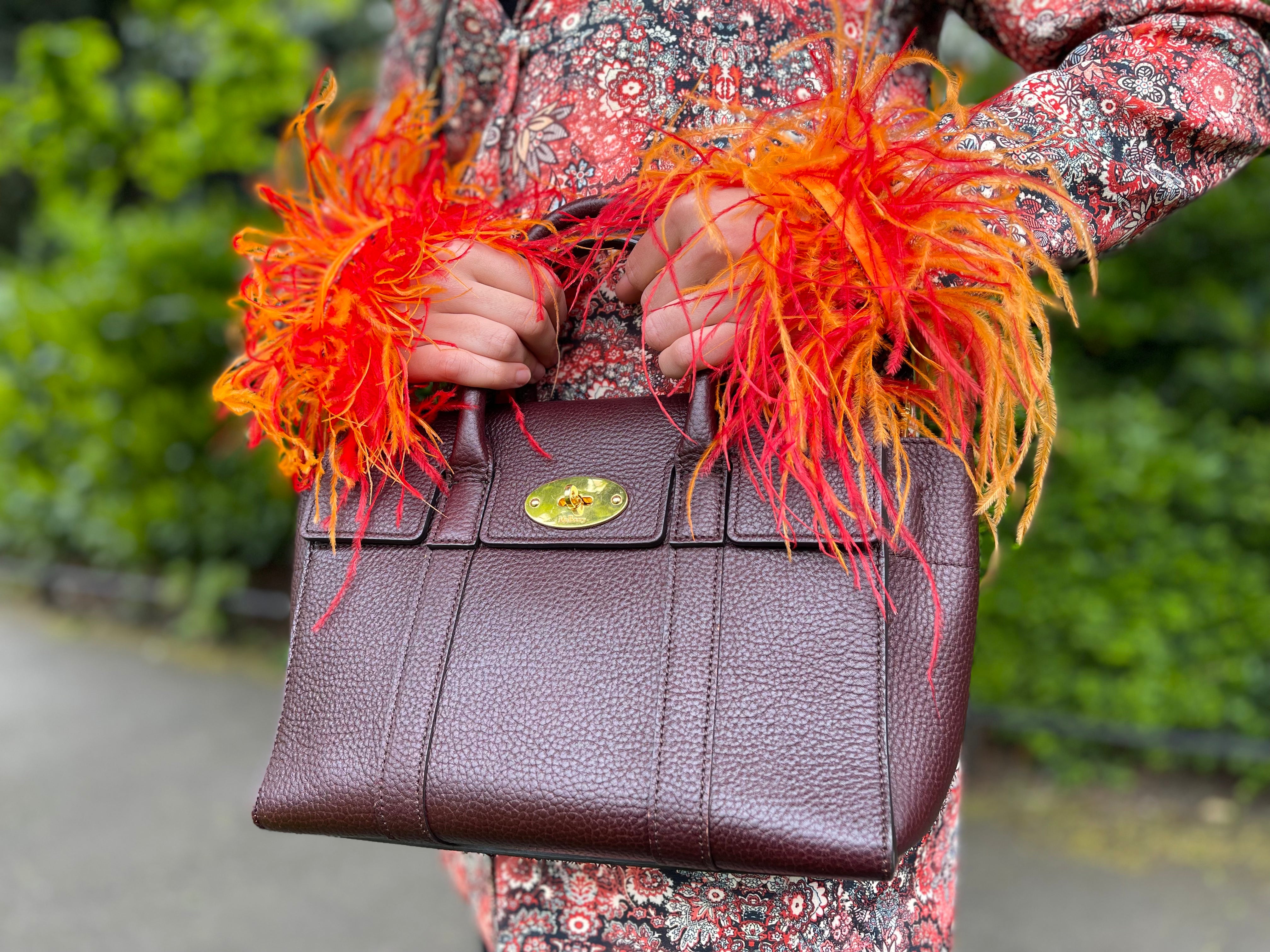 Mulberry Burgundy Leather  Bayswater  Mini Tote Supply