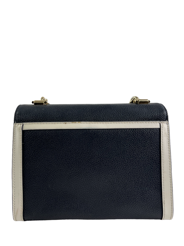 Michael Kors Navy & White Leather Crossbody on Sale