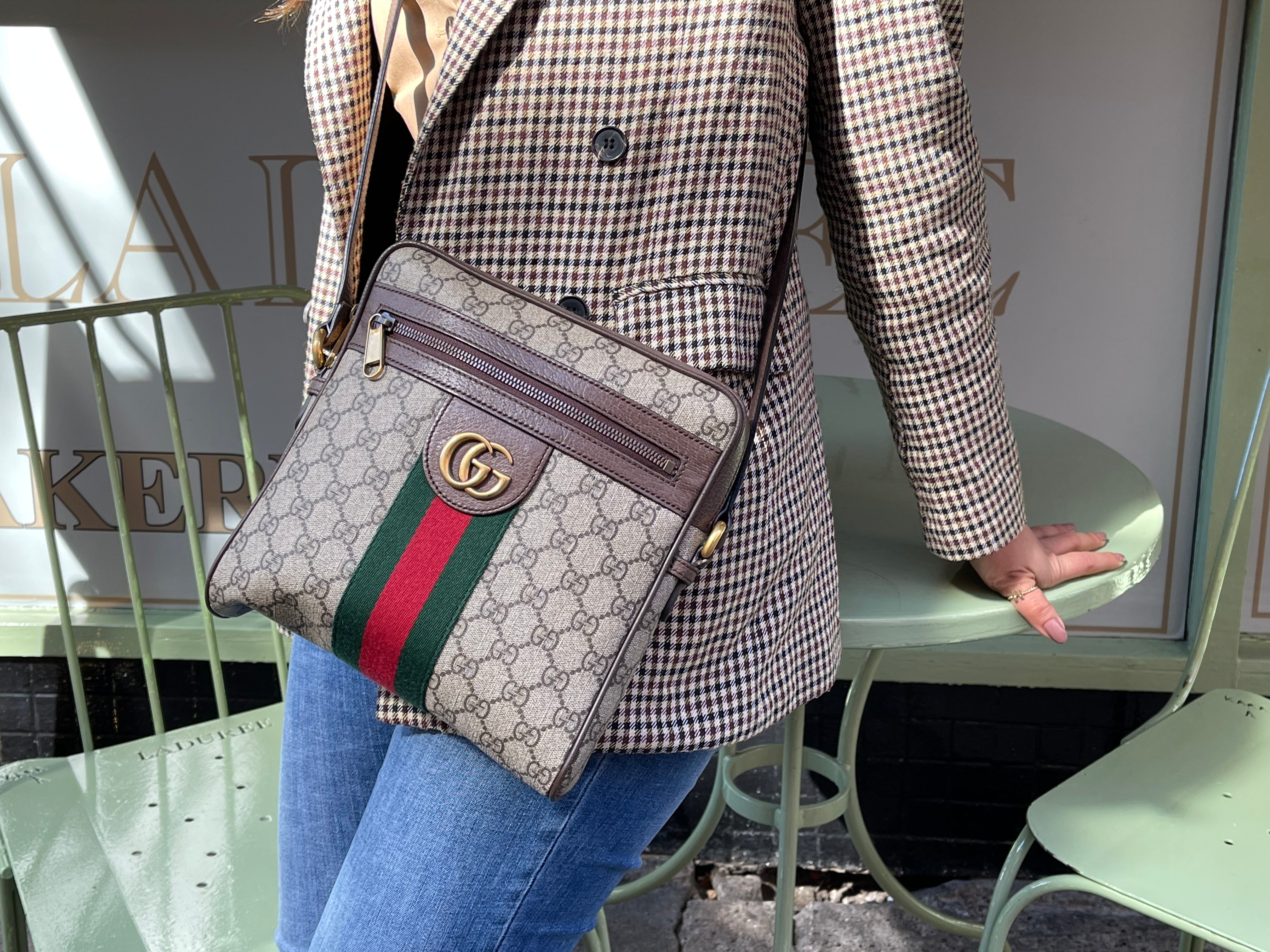 Gucci Monogram Canvas Ophidia Crossbody on Sale